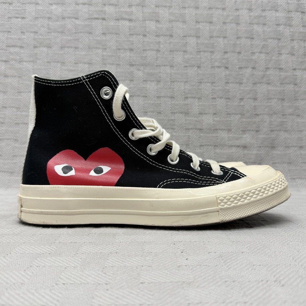 Comme Des Garcons PLAY x Converse Women SIze 7 Chuck Taylor High Top Sneakers
